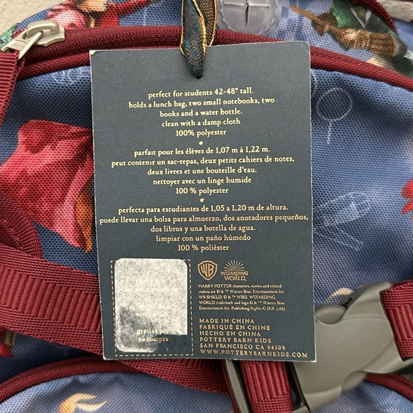 NWT Harry Potter Quidditch x Pottery Barn Kids Small Backpack - Picture 4 of 12